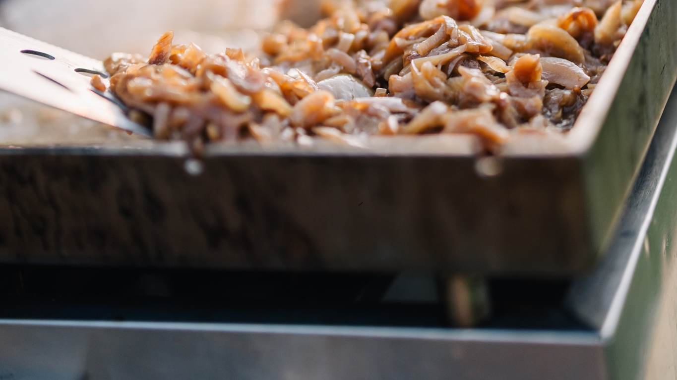 Oignons caramélisés sur la plancha